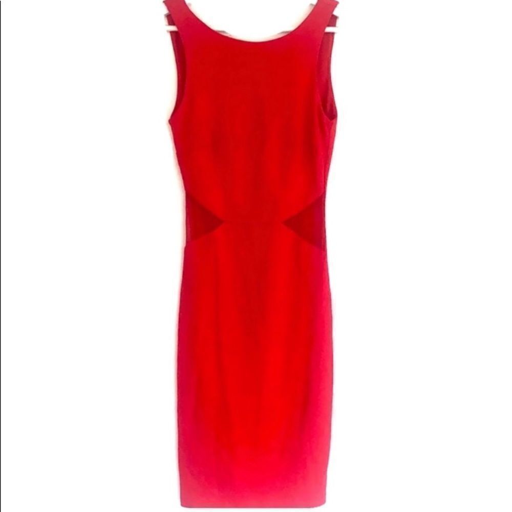 Zara Trafaluc Red Sleeveless Body Con Dress Sz M